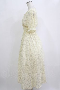 画像2: axes femme POETIQUE / 花柄シフォンワンピース M イエロー H-26-02-21-016-AX-OP-NS-ZH