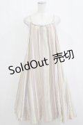 axes femme / マルチストライプキャミワンピース M ベージュ H-26-02-21-019-AX-OP-NS-ZH