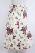 axes femme / バスケットブーケ柄スカート M オフ H-26-02-21-021-AX-SK-NS-ZH