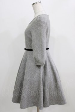 画像2: LODISPOTTO / リボンワンピース M グレー H-26-02-22-020-LO-SK-NS-ZH