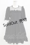 DearMyLove / ドットチュールヨークフリルワンピース M ブラック H-26-02-22-022-EL-OP-NS-ZH