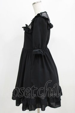 画像2: DearMyLove / ドットチュールヨークフリルワンピース M ブラック H-26-02-22-022-EL-OP-NS-ZH