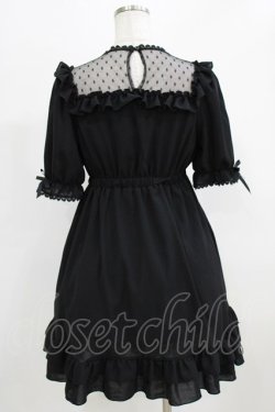 画像3: DearMyLove / ドットチュールヨークフリルワンピース M ブラック H-26-02-22-022-EL-OP-NS-ZH