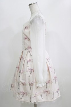 画像2: Secret Honey / リボンプリントワンピース Free ピンク H-26-02-22-023-CA-OP-NS-ZH