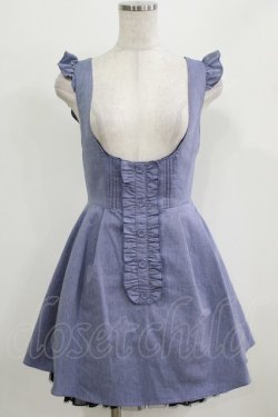 画像1: Secret Honey / レースアップジャンパースカート Free ブルー H-26-02-22-027-CA-OP-NS-ZH