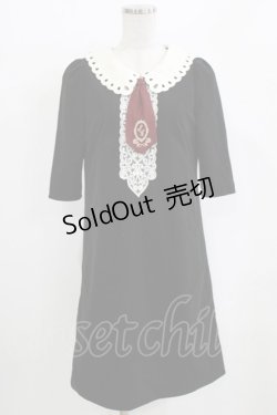 画像1: Secret Honey / ネクタイ付きワンピース Free ブラック H-26-02-22-036-CA-OP-NS-ZH