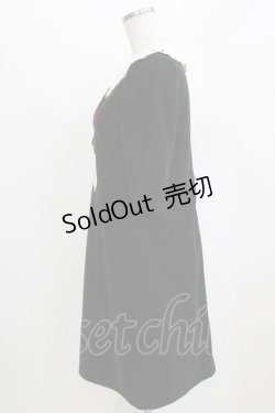 画像2: Secret Honey / ネクタイ付きワンピース Free ブラック H-26-02-22-036-CA-OP-NS-ZH