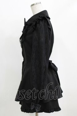 画像2: Secret Honey / ラッフル袖レース長袖セットアップ Free ブラック H-26-02-22-039-CA-OP-NS-ZH