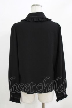 画像3: Secret Honey / ダブルフリルネクタイ付ブラウス Free ブラック H-26-02-22-042-CA-BL-NS-ZH