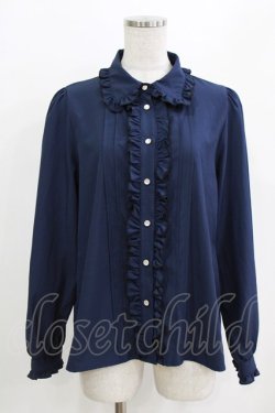 画像1: NOEMIE / 推しカラーブラウス M ネイビー H-26-02-22-043-LO-BL-NS-ZH