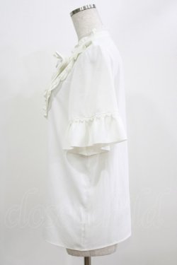 画像2: axes femme / リボン付フリルブラウス M オフ H-26-02-22-044-AX-BL-NS-ZH