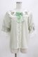 画像1: Amavel / Bonbon Ribbon Chaton ブラウス Free グリーン H-26-02-22-045-CA-BL-NS-ZH (1)