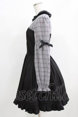 画像2: Secret Honey / チェック切替ワンピース Free グレー/ブラック H-26-02-22-004-CA-OP-NS-ZH