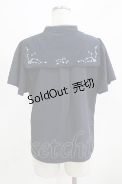 画像3: axes femme POETIQUE / シエルエトワール刺繍襟ブラウス M ネイビー H-26-02-22-048-AX-BL-NS-ZH