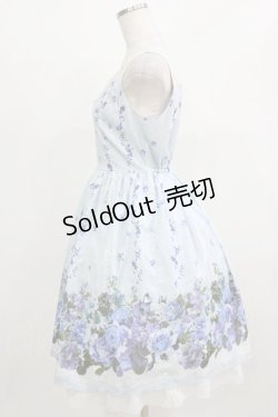 画像2: axes femme / 転写風パネル花柄ワンピース M サックス H-26-02-22-005-AX-OP-NS-ZH