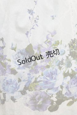 画像4: axes femme / 転写風パネル花柄ワンピース M サックス H-26-02-22-005-AX-OP-NS-ZH