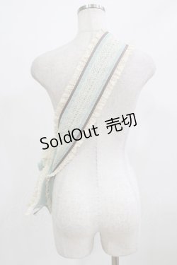 画像2: Hoshibako Works / シャンティクリーム・パティスリー リボンエシャルプ 全長144cm/幅11cm ミント H-26-02-22-073-LO-ZA-NS-ZH