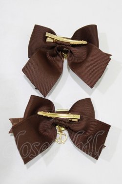 画像3: Amavel / Fancy Cookieダブルリボンクリップ  ブラウン H-26-02-22-074-CA-AC-NS-ZH