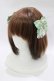 画像1: Amavel / Bonbon Ribbon Chaton ダブルリボンクリップ  グリーン H-26-02-22-075-CA-AC-NS-ZH (1)