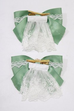 画像3: Amavel / Bonbon Ribbon Chaton ダブルリボンクリップ  グリーン H-26-02-22-075-CA-AC-NS-ZH