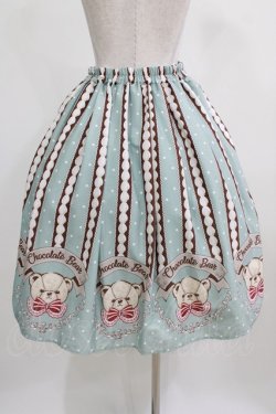 画像5: axes femme kawaii / チョコベア柄スカート M ミント H-26-02-22-006-AX-SK-NS-ZH