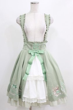画像1: Amavel / Bonbon Ribbon Chaton スカート Free グリーン H-26-02-22-010-CA-SK-NS-ZH