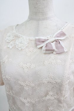 画像4: LODISPOTTO / お花刺繍ワンピース M ピンク H-26-02-22-013-LO-OP-NS-ZH