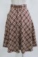 画像3: F&A / コインチェーン使いバイアスチェックフレアースカート Free BORDEAUX×BEIGE H-26-02-23-025-LO-SK-NS-ZH (3)