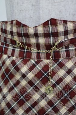 画像4: F&A / コインチェーン使いバイアスチェックフレアースカート Free BORDEAUX×BEIGE H-26-02-23-025-LO-SK-NS-ZH
