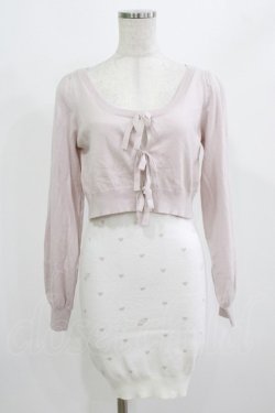 画像1: pium / piumハート柄ニットワンピースセット Free オフ/ピンク H-26-02-23-029-0-OP-NS-ZH