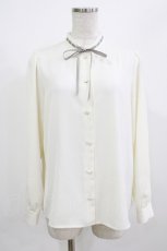 画像1: Fi.n.t / はしごリボンスタンドカラーブラウス Free OFF WHITE H-26-02-23-039-CA-BL-NS-ZH (1)