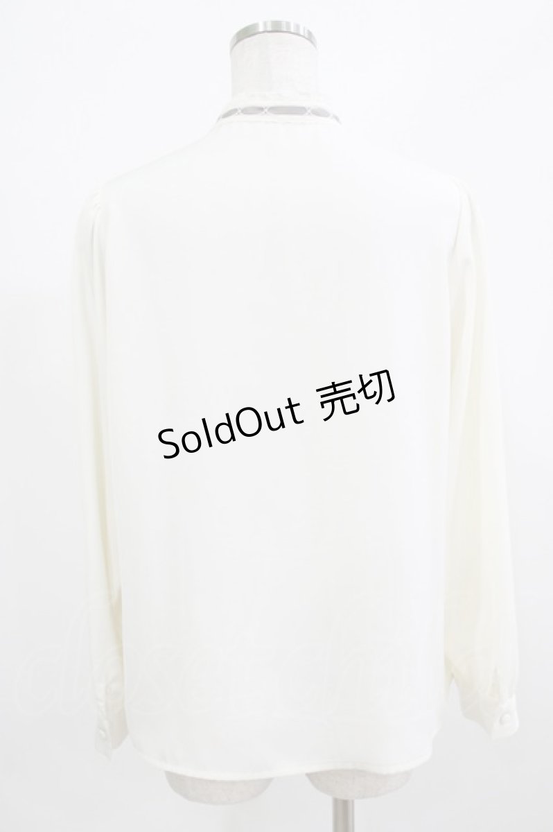 画像3: Fi.n.t / はしごリボンスタンドカラーブラウス Free OFF WHITE H-26-02-23-039-CA-BL-NS-ZH (3)