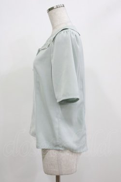 画像2: an another angelus / ローズ刺繍ハシゴカットワーク衿ブラウス Free MINT H-26-02-23-040-CA-BL-NS-ZH