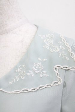 画像4: an another angelus / ローズ刺繍ハシゴカットワーク衿ブラウス Free MINT H-26-02-23-040-CA-BL-NS-ZH