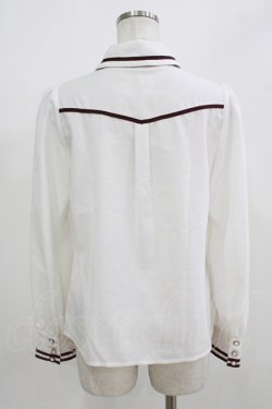 画像3: Amavel / 迷宮探偵のネクタイリボンブラウス Free オフ/ブラウン H-26-02-23-042-CA-BL-NS-ZH