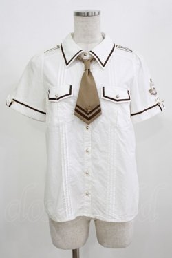 画像1: Amavel / 大佐勲章ミリタリーネクタイシャツ Free オフ/ベージュ H-26-02-23-043-CA-BL-NS-ZH