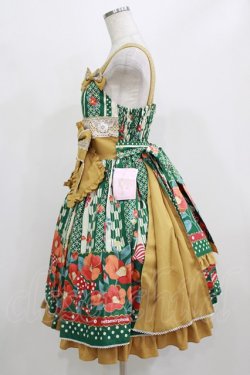 画像2: metamorphose / おとめの恋つばき タックジャンパースカート サイズ1 緑(Green) H-26-02-23-005-ME-OP-NS-ZH