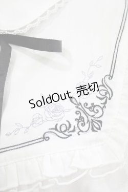 画像4: axes femme / 襟付刺繍ブラウス M オフ/ブラック H-26-02-23-046-AX-BL-NS-ZH