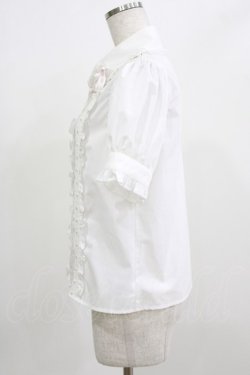 画像2: Ank Rouge / リボン丸衿フリルブラウス M オフ/ピンク H-26-02-23-047-CA-BL-NS-ZH