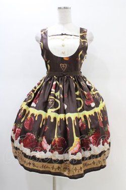 画像1: ALICE and the PIRATES / Honey Bee Berry柄ジャンパースカートI  茶 H-26-02-23-1041-PA-OP-KB-ZH