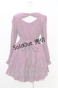 画像2: ALGONQUINS / フロントボタンフリルワンピース F ワイン H-26-02-23-1045-AL-OP-AK-ZH