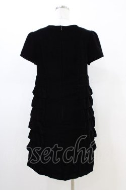 画像2: Jane Marple Dans Le Salon / レーヨンベルベットのワンピース M ブラック H-26-02-23-1046-JM-OP-AK-ZH