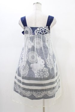 画像2: Emily Temple cute / Frozen rabbitチュールワンピース  ネイビー H-26-02-23-1050-ET-OP-KB-ZH