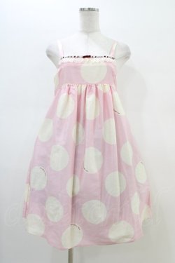 画像1: Emily Temple cute / BIGドットキャミソールワンピース  ピンク H-26-02-23-1051-ET-OP-KB-ZH