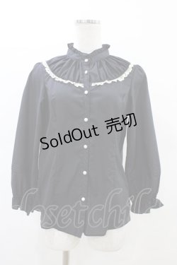 画像1: Emily Temple cute / ヨークギャザーブラウス  ブラック H-26-02-23-1059-ET-BL-KB-ZH