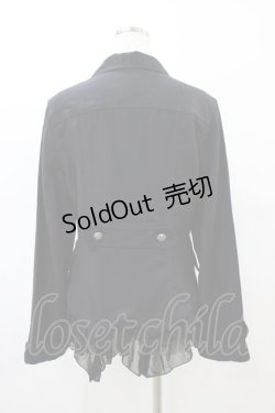 画像2: ALGONQUINS / 裾フリルジャケット F 黒 H-26-02-23-1061-AL-TO-AK-ZH