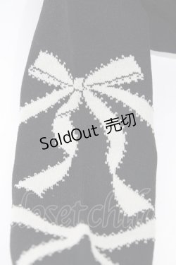 画像2: Emily Temple cute / レースアップリボンニーソックス  ブラック H-26-02-23-1012-ET-ZA-KB-ZH