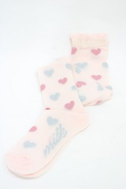 画像1: MILK / グリッターハートオーバーニー  ピンク H-26-02-23-1016-ML-ZA-KB-ZH