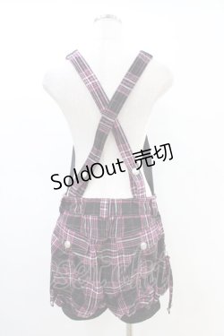 画像2: ALGONQUINS / サロペットバルーンパンツ F ピンク×黒 H-26-02-23-1034-AL-PA-AK-ZH