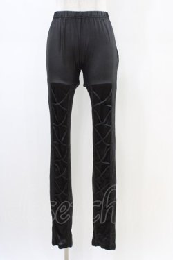 画像1: NAOTO SEVEN / プリント切替レギンス  ブラック H-26-02-23-1035-HN-PA-KB-ZH